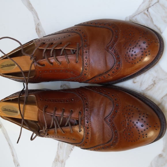 Cole Haan Derby Oxford Wingtip brown leather lace up shoes Mens 9 - Picture 2 of 11